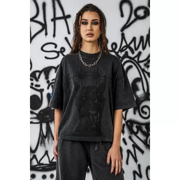  Dámske oversized tričko NEBBIA x Sexsdreams 813 BLACK 