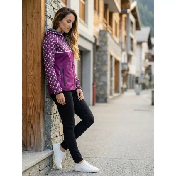  Dámska softshellová bunda premium ALTISPORT VOJ/ALW048JACK01 FIALOVÁ 