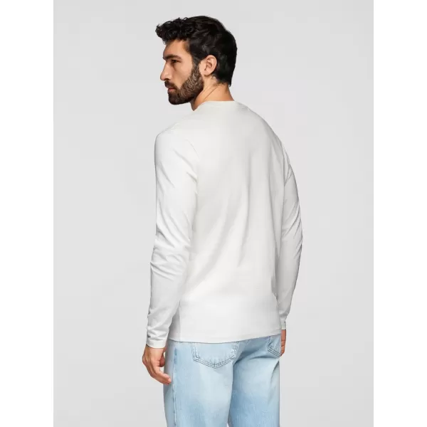 Pánske tričko OMBRE OM-LSPT-0136 WHITE 