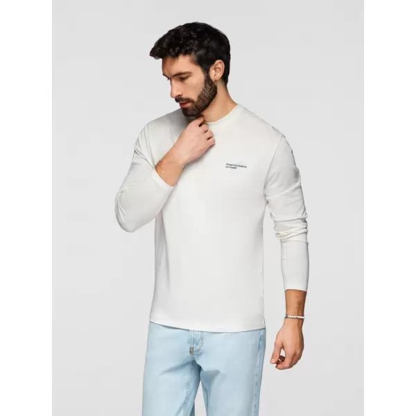  Pánske tričko OMBRE OM-LSPT-0136 WHITE 