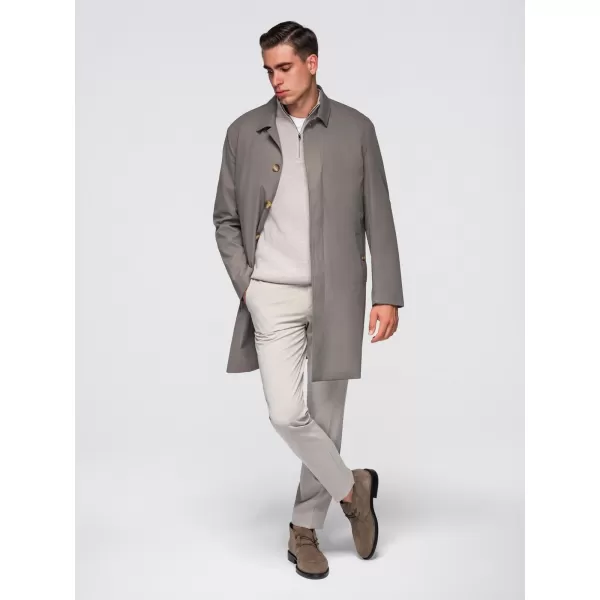  Pánsky kabát OMBRE OM-COLC-0139 POPOL 