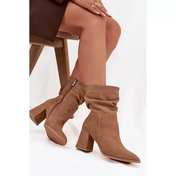  Dámske čižmy ZAZOO 4216 BEIGE 