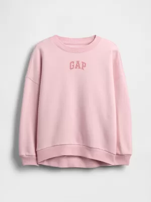 Detská mikina GAP CREW SWEATSHIRT 847142-01 PURE PINK