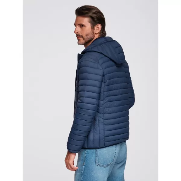  Pánska bunda OMBRE OM-JALP-0295 BLUE MODRÁ 