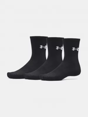 Ponožky UNDER ARMOUR PERFORMANCE COTTON 3P CRW 6009685-008 ČIERNA