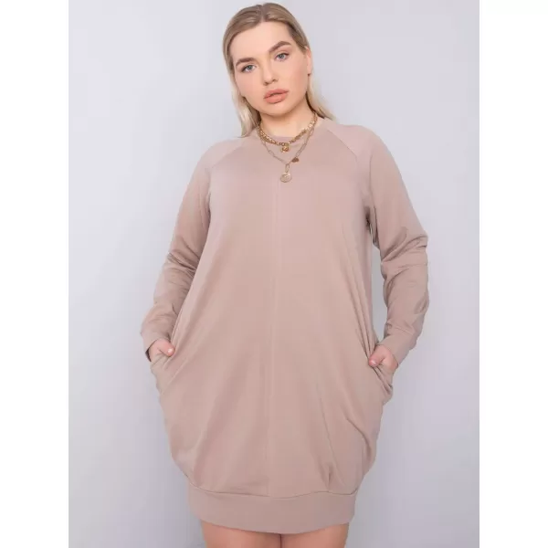  Dámske šaty BASIC FEEL GOOD RV-SK-6296.99 DARK BEIGE 