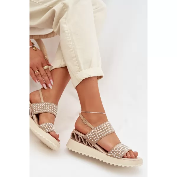  Dámske sandále D&A CR61-3067 BEIGE 