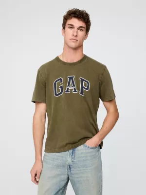 Pánske tričko GAP ARCHIVE LOGO TEE 797924-12 DARK OLIVE