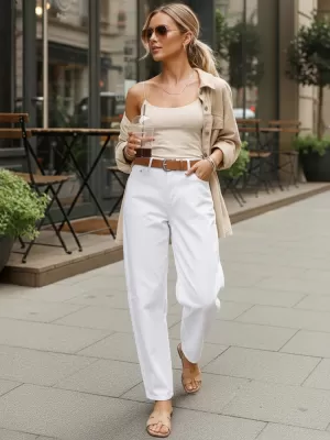 Dámske nohavice DSTREET UY2930 BIELA