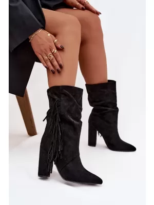 Dámske topánky BOTO ZATEPLENÉ 40514 BLACK