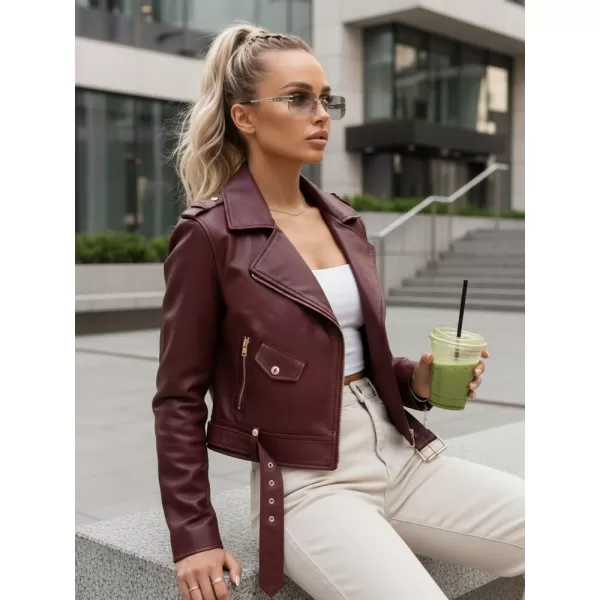  Dámska bunda DSTREET TY5649 BORDOVÁ 