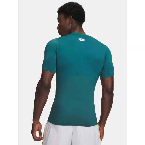  Pánske tričko UNDER ARMOUR UA HG ARMOUR COMP SS ZELENÁ 