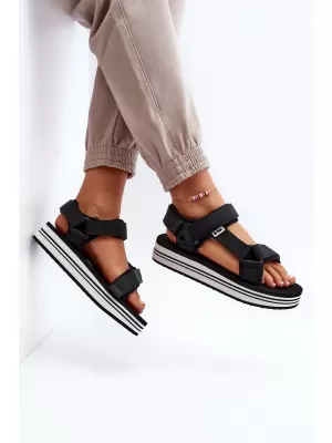 Dámske sandále LEE COOPER LCW-24-05-2753L BLACK/WHITE