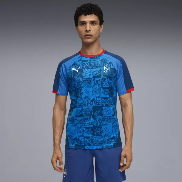  Pánske funkčné tričko PUMA NEYMAR JR PLAYMAKER JERSEY 660314-10 BLAZING BLUE/ PLANÚCA MODRÁ/PUMA BIELA/ULTRA 