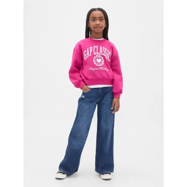  Detská mikina GAP LOGO SWEATSHIRT 813106-02 BRIGHT FUCHSIA 
