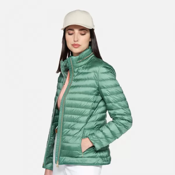 Dámska páperová bunda GEOX JAYSEN G012392 TYRKYSOVÁ 