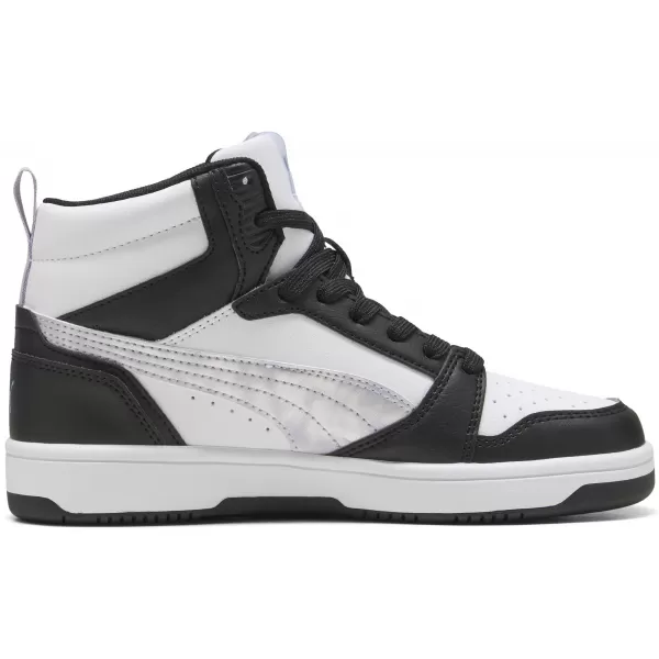  Dámske topánky PUMA REBOUNDV6MIDSPACEBELLEJR 402768-02 PUMA ČIERNA/LILA CRUSH/BIELA 