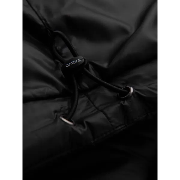  Pánska bunda OMBRE OM-JAHP-0235 ČIERNA 