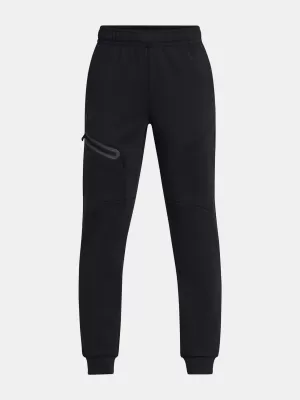 Chlapčenské tepláky UNDER ARMOUR UA B UNSTOPPABLE FLC JOGGER 1386689-001 ČIERNA