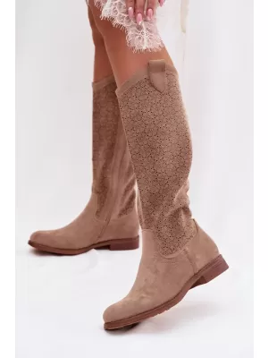 Dámske čižmy S.BARSKI HY61-8022 BEIGE