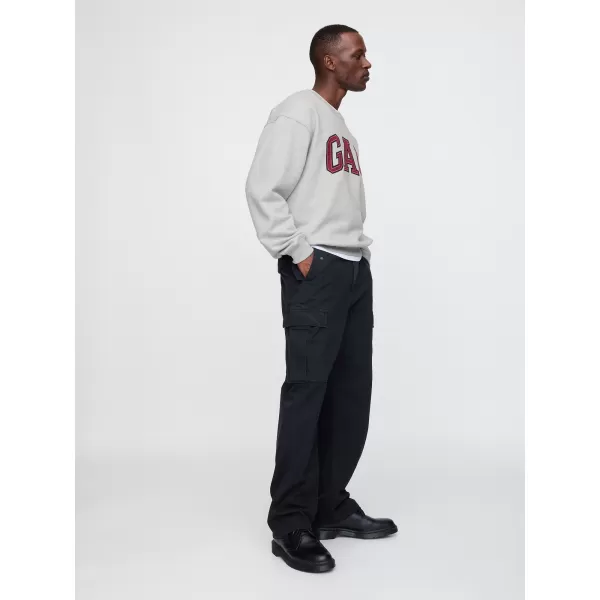  Pánska mikina GAP LOGO CREW SWEATSHIRT 616625-00 LIGHT GREY HEATHER 