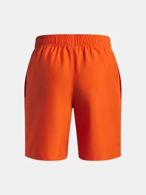 Chlapčenské šortky UNDER ARMOUR UA TECH WOVEN WORDMARK SHORT 1383341-844 ORANŽOVÁ