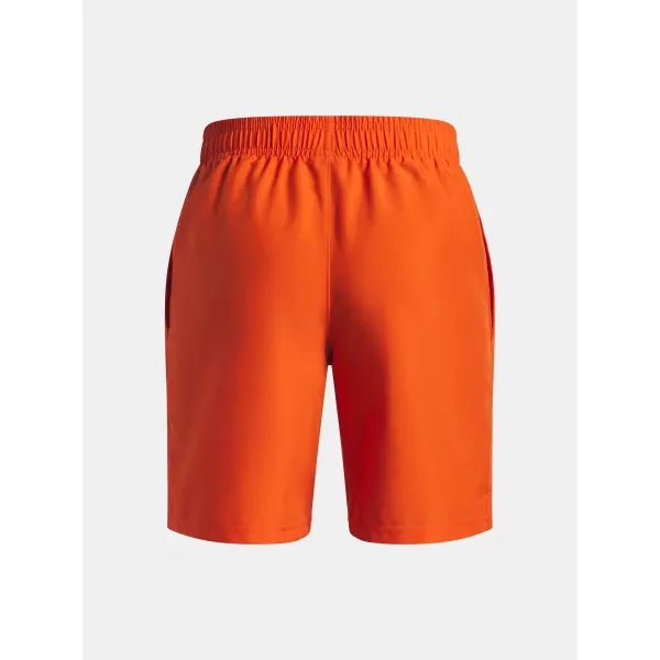  Chlapčenské šortky UNDER ARMOUR UA TECH WOVEN WORDMARK SHORT 1383341-844 ORANŽOVÁ 