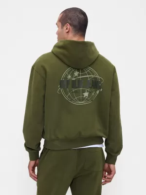 Pánska mikina GAP LOGO PULLOVER HOODIE 822076-03 ARMY JACKET GREEN