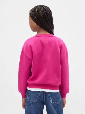 Detská mikina GAP LOGO SWEATSHIRT 813106-02 BRIGHT FUCHSIA