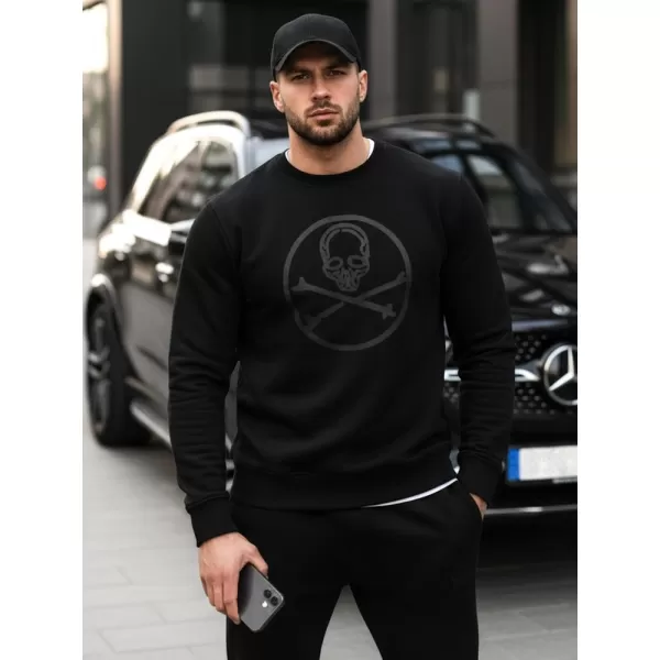  Pánska mikina DSTREET BX5948 ČIERNA 