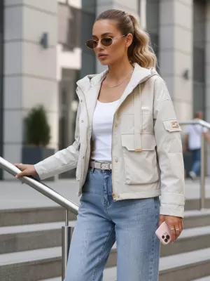 Dámska bunda DSTREET TY5634 BÉŽOVÁ