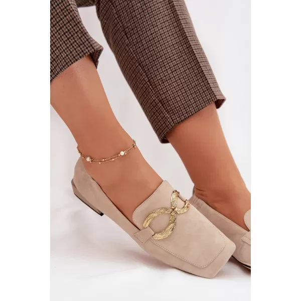  Dámske mokasíny D&A CR61-3115 BEIGE 