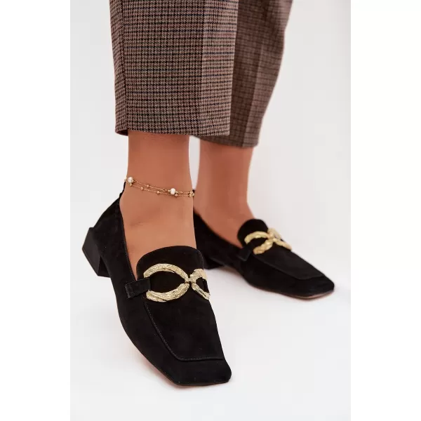  Dámske mokasíny D&A CR61-3115 BLACK 