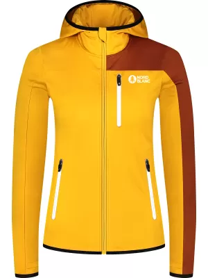 Dámska mikina powerfleece NORDBLANC RIVA NBWFL8292 JANTÁROVÁ