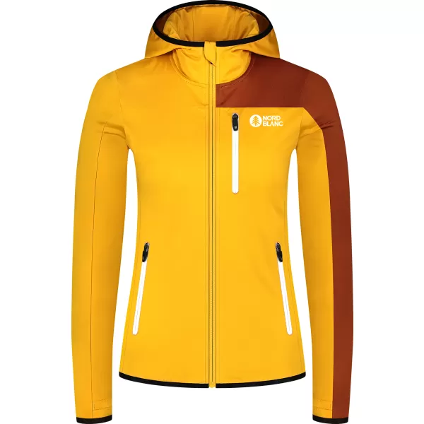  Dámska mikina powerfleece NORDBLANC RIVA NBWFL8292 JANTÁROVÁ 