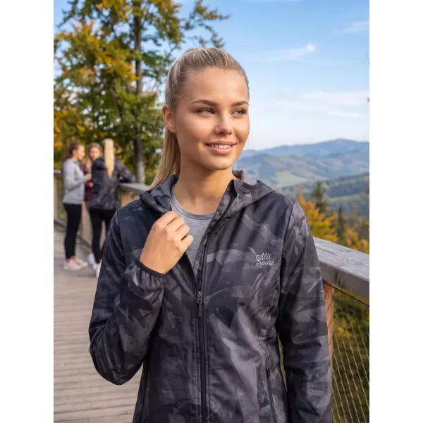  Dámska softshellová bunda premium ALTISPORT VOJ/ALW096JACK01 ČIERNA 