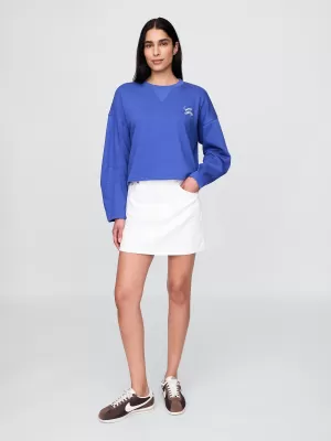 Dámska mikina GAP LOGO HORSESHOE SWEATSHIRT 767368-02 DAZZLING BLUE