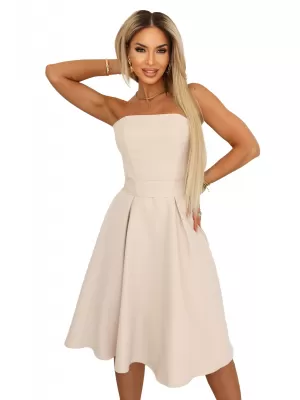 Dámske šaty NUMOCO 641-4 SVETLO BÉŽOVÁ