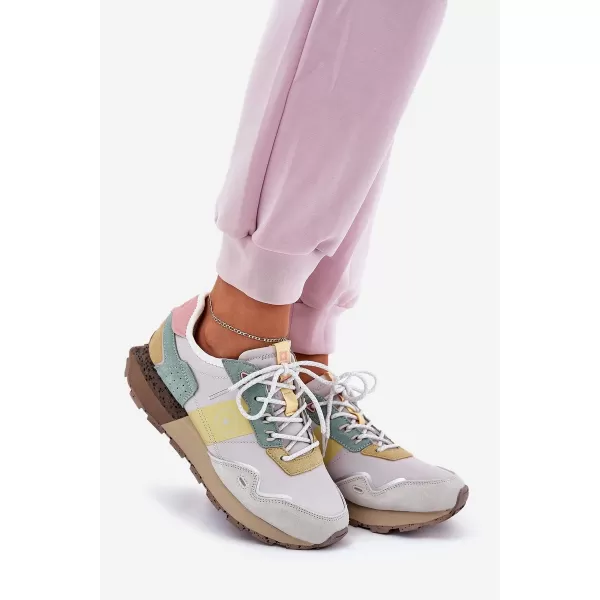  Dámske topánky BIG STAR RR274244 YELLOW/GREY Big Star Shoes 