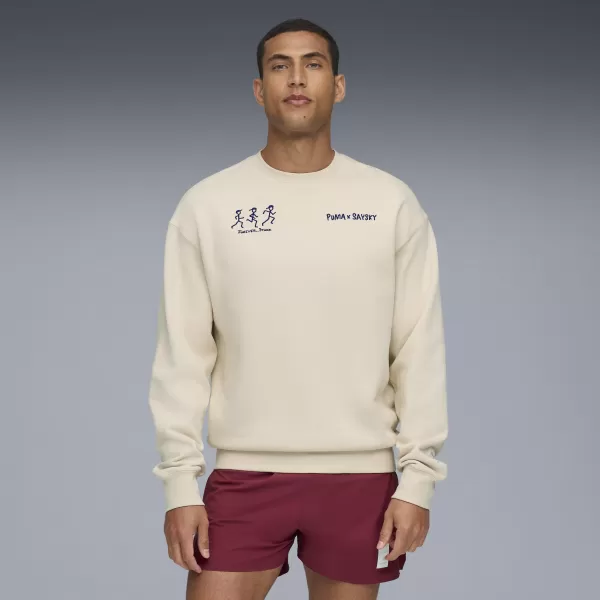  Mikina PUMA UNISEX X SAYSKY LS KNIT 527557-87 ALPSKÝ SNEH 