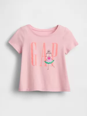 Detské tričko GAP LOGO TEE 770013-02 ROSE MIST