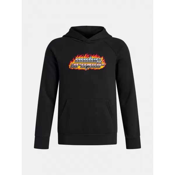  Chlapčenská mikina UNDER ARMOUR UA RIVAL FLC FLAMIN WDMRK HD 6003781-001 ČIERNA 