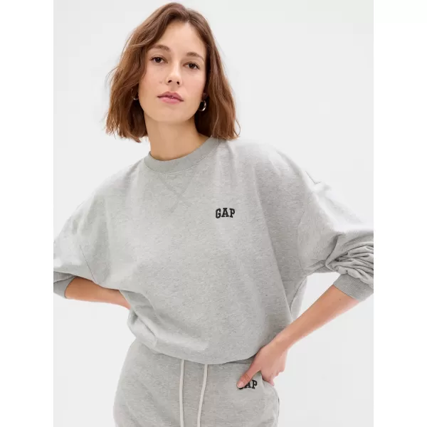  Dámska mikina GAP LOGO VOLUME SLEEVE SWEATSHIRT 476351-02 LIGHT HEATHER GREY 