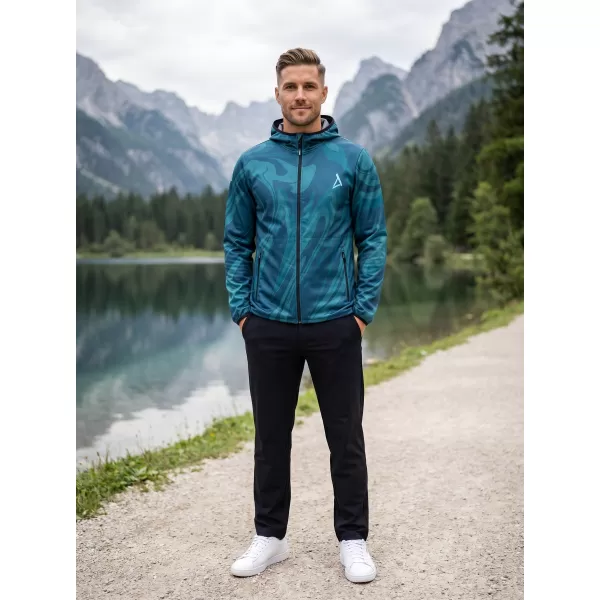  Pánska softshellová bunda premium ALTISPORT VOJ/ALM072JACK01 PETROLEJOVÁ 