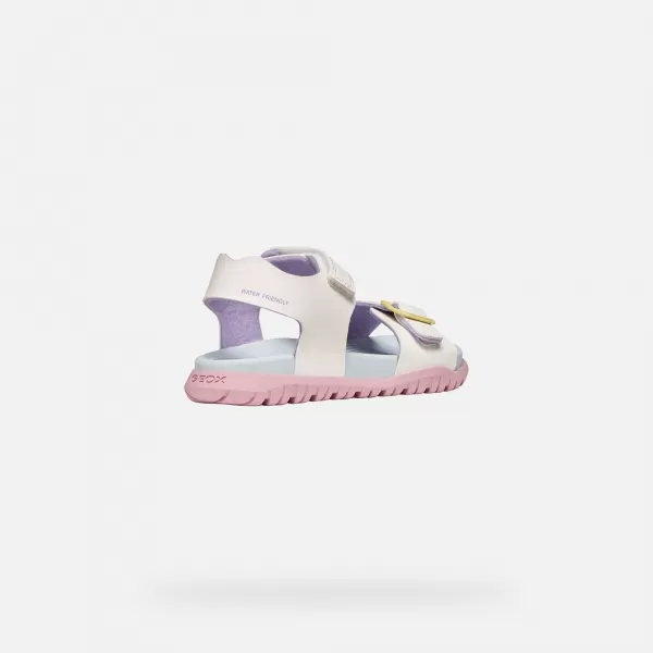  Dievčenské sandále GEOX SANDAL FUSBETTO J35HQA000BCC0653 BIELA 