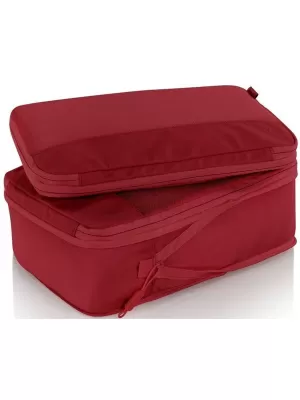 Kufor HEYS Ecotex Compression Packing Cube 4 Pc Set RED MAPLE