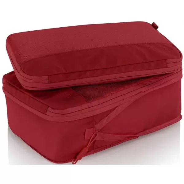  Kufor HEYS Ecotex Compression Packing Cube 4 Pc Set RED MAPLE 