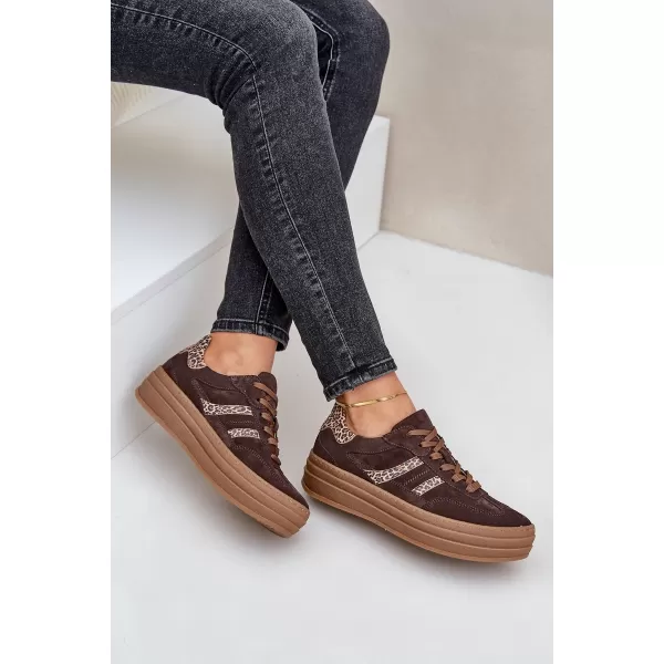  Dámske topánky ZAZOO N1176 BROWN/BEIGE 
