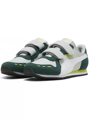 Detská obuv PUMA CABANA RACER SL 20 V PS 383730-19 SVETLOŠEDÁ/BIELA/TMAVÁ MYRTA