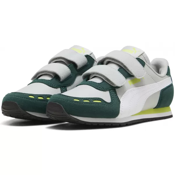  Detská obuv PUMA CABANA RACER SL 20 V PS 383730-19 SVETLOŠEDÁ/BIELA/TMAVÁ MYRTA 